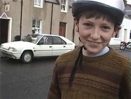 Andrew outside Ullapool Youth Hostel